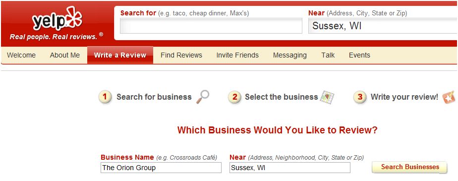 yelp business reviews