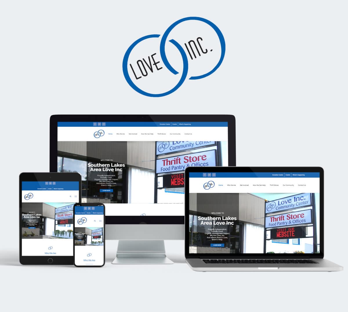 Love, Inc. new WordPress nonprofit website by SunAnt Interactive